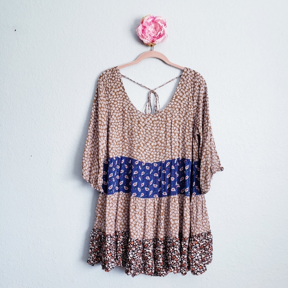 Kori Tops - Kori America Mixed Media Floral Tunic